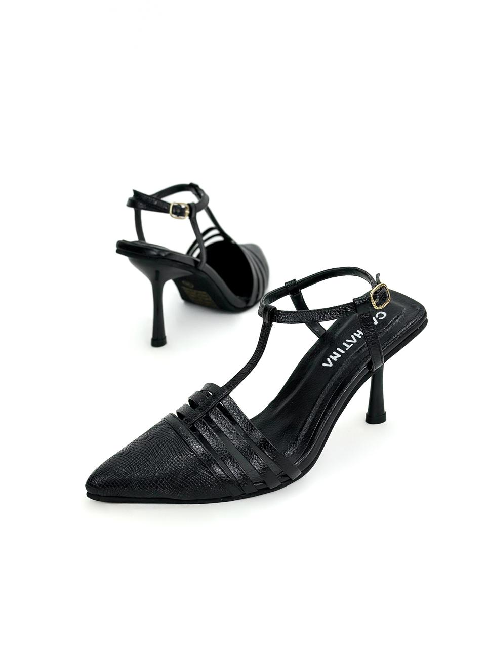 STILETTO MISSI - DEJAVU NEGRO X BAMBIE NEGRO - TACON 7.5 - ESTILETO MUJER - CALZADO CACHATINA