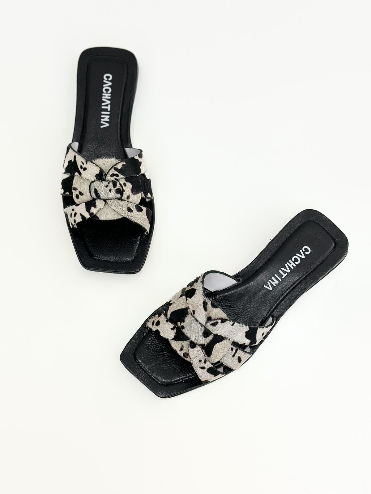 SANDALIA TRENK STORE - BAMBIE NEGRO X PRINT VACA