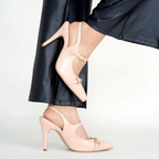 TATIANA - CALZADO CACHATINA - ESTILETO MUJER - CUERO BAMBIE NUDE - TACON 7.5 (10 CM)