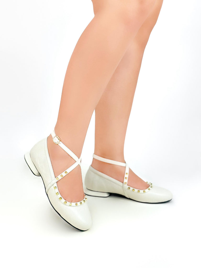 BALETA SOL - FIOTTY OSTRA X BAMBIE TALCO - TACON 1.5- BALETA- CALZADO CACHATINA