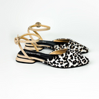 CALZADO CACHATINA - ZUECO MUJER - IVET - CUERO ANIMAL PRINT X FRAPE