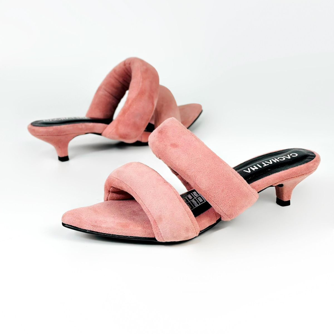 JULES - CALZADO CACHATINA - ESTILETO MUJER - CUERO ROSADO GAMUSA - TACON 3.5 (5 CM)