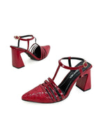 STILETTO BRISA - BALTIMORE CHAROL ROJO X CHAROL ROJO - TACON 7.5 - ESTILETO MUJER - CALZADO CACHATINA