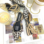CALZADO CACHATINA - ZUECO MUJER - IVET - CUERO ANIMAL PRINT X FRAPE