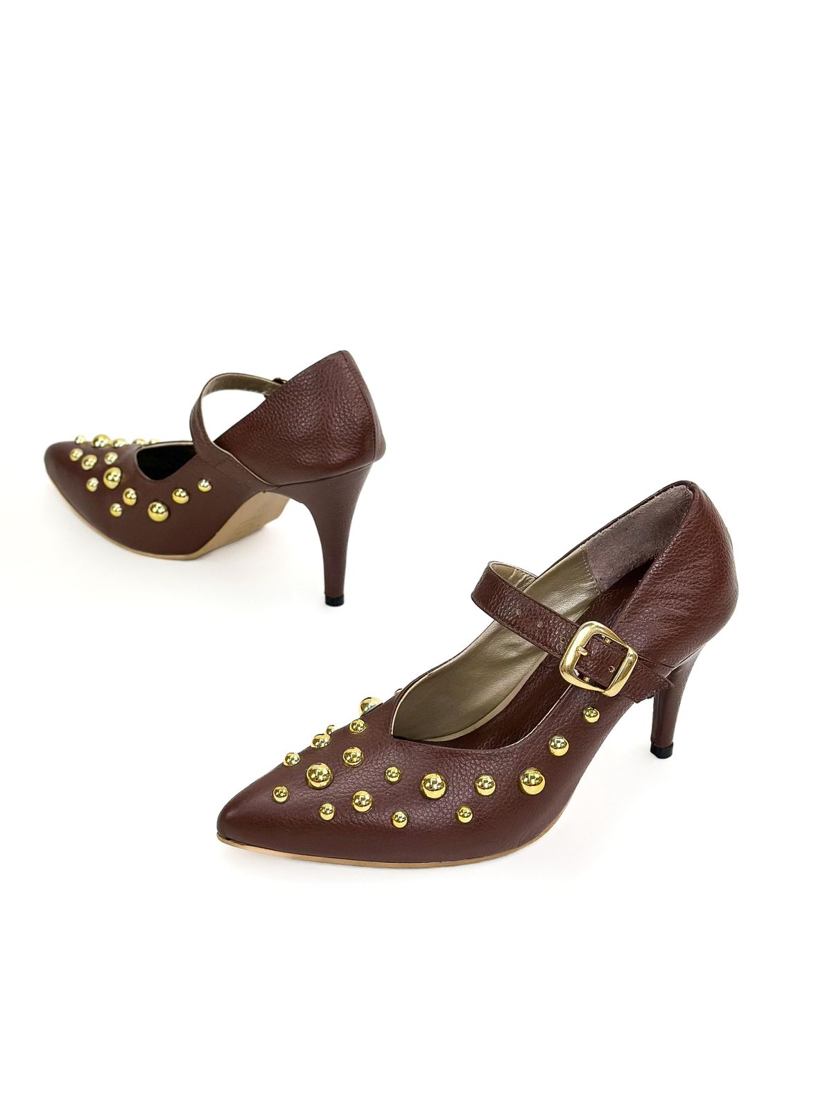 STILETTO AMERY - BAMBIE CHOCOLATE AVELLANA - TACON 7.5 - ESTILETO MUJER - CALZADO CACHATINA