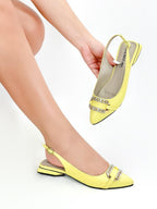BALETA CAYENA - BAMBIE AMARILLO PASTEL - TACON 1.5- BALETA- CALZADO CACHATINA