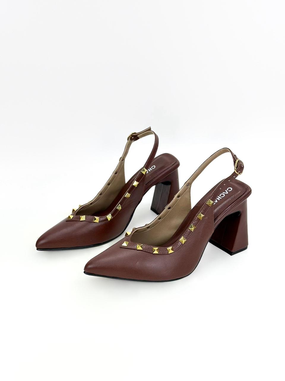 STILETTO LENNY - CONFECCION CHOCOLATE  - TACON 7.5 - ESTILETO MUJER - CALZADO CACHATINA