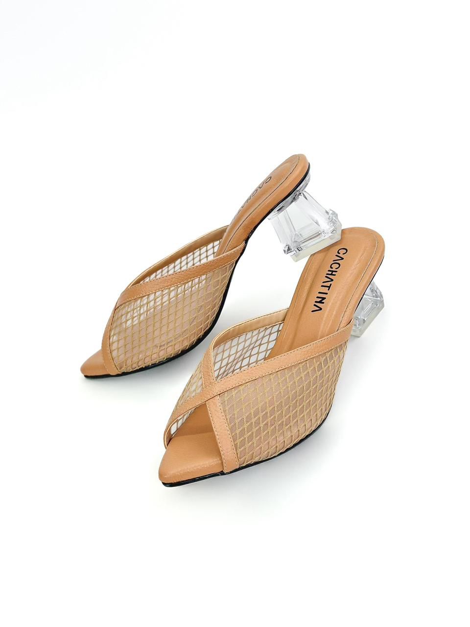 TACON BERE - BAMBIE AREQUIPE X MALLA - TACON CRISTAL 3.5  - TACON MUJER - CALZADO CACHATINA