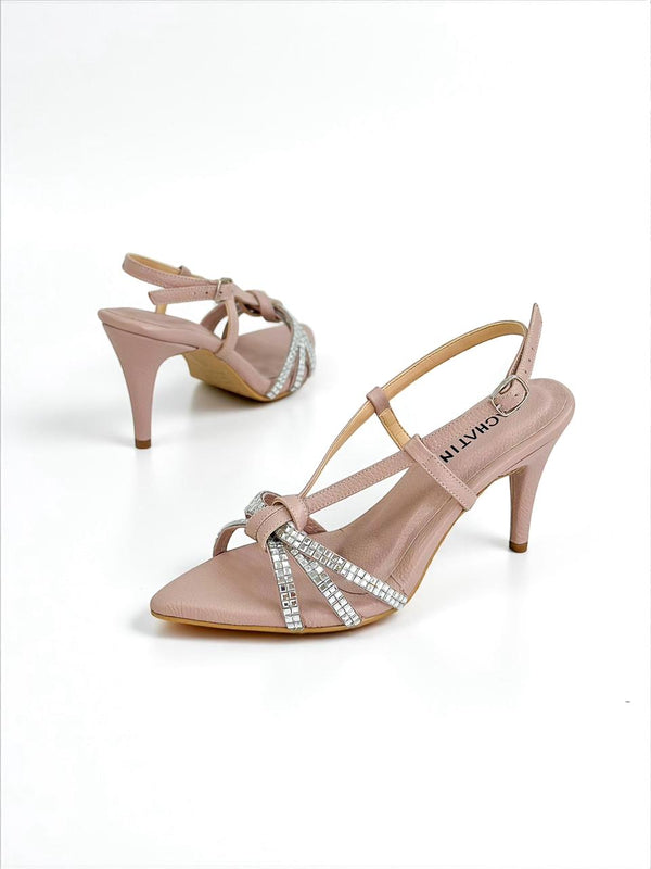 TANCON XINZHU STORE - CUERO TAUPE CALIDO - CALZADO CACHATINA - TACON MUJER - 7.5 CM (Copia)