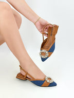 BALETA NAEM STORE - DENIM OSCURO X BAMBIE MIEL