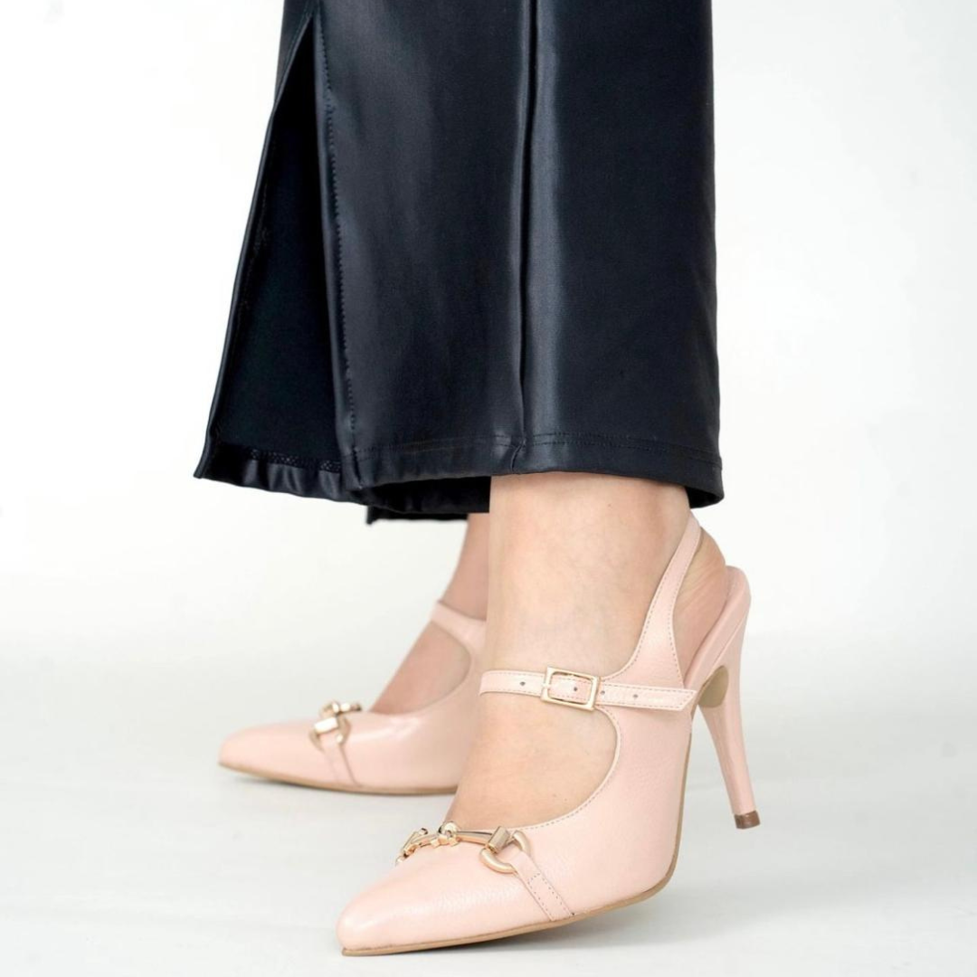 TATIANA - CALZADO CACHATINA - ESTILETO MUJER - CUERO BAMBIE NUDE - TACON 7.5 (10 CM)