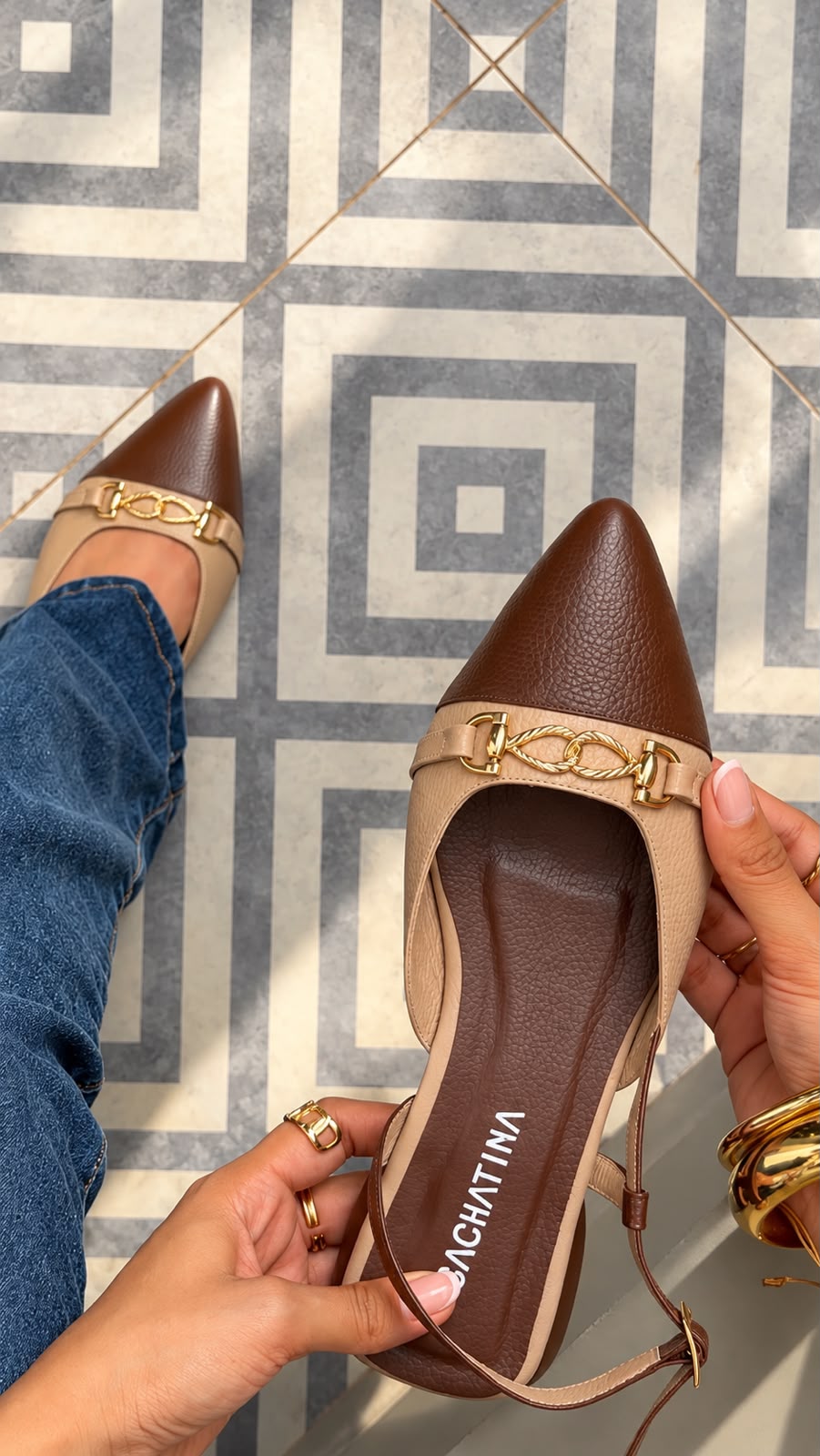BALETA ITHALY STORE - BAMBIE CAPUCHINO X CHOCOLATE AVELLANA