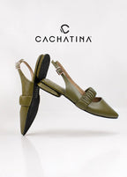 BALETA MARSELLA - BAMBIE VERDE OLIVA - CALZADO CACHATINA