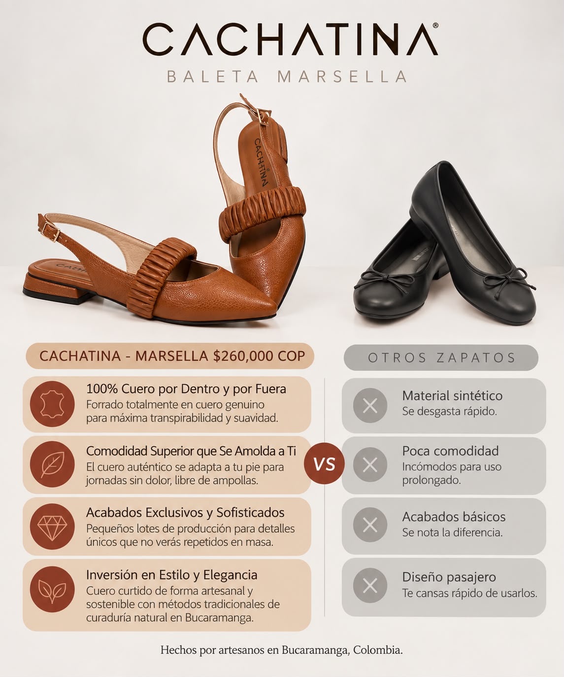 BALETA MARSELLA - BAMBIE CINNAMON - CALZADO CACHATINA