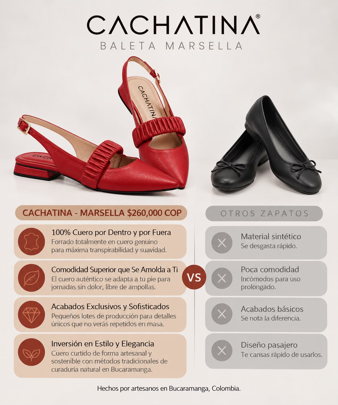 BALETA MARSELLA - BAMBIE ROJO - CALZADO CACHATINA