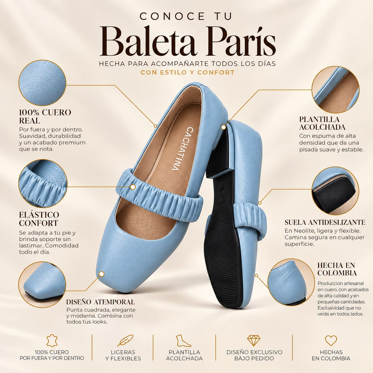 BALETA PARIS STORE - BAMBIE AZUL AURA