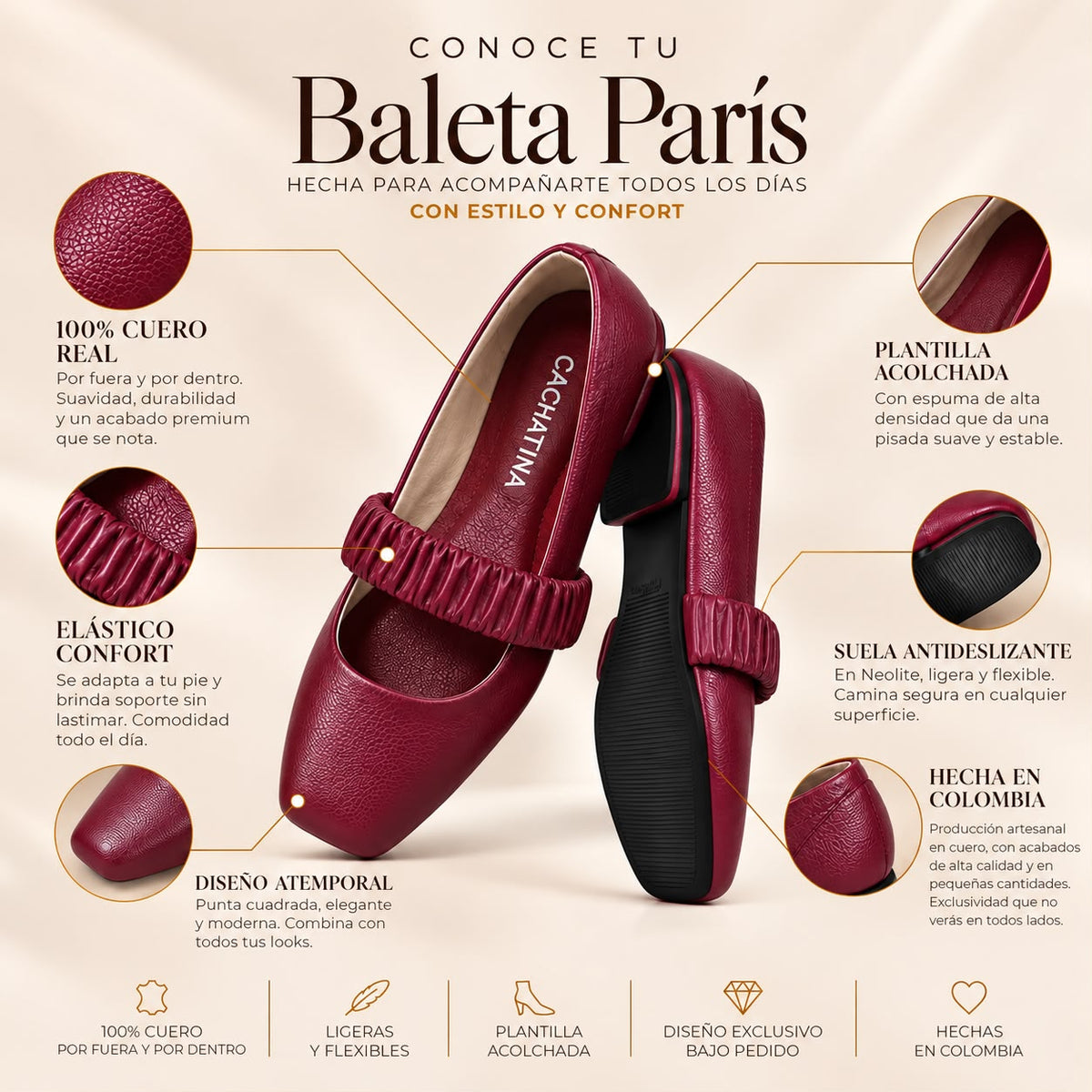 BALETA PARIS STORE - CONFECCION BORGOÑA