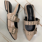 BALETA YUNA - CHAROL TAUPE X NEGRO - CALZADO CACHATINA