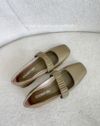 BALETA PARIS STORE - CUERO VERDE OLIVA - CALZADO CACHATINA