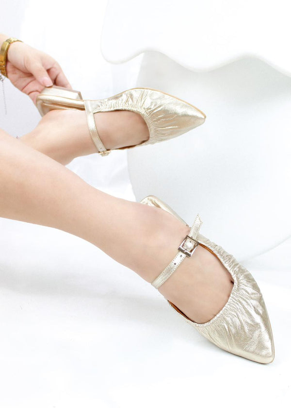 BALETA AURA - CONFECCION ORO - CALZADO CACHATINA