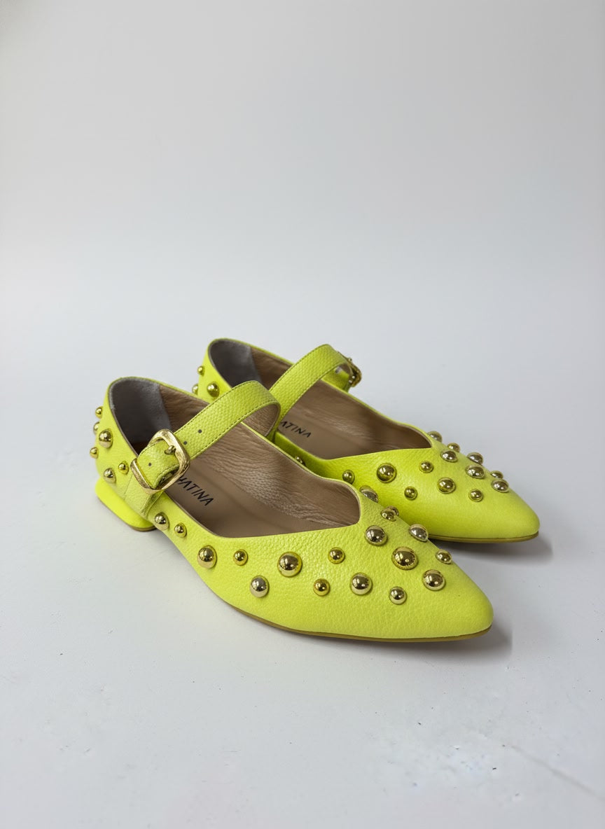 BALETA LINE- BAMBIE VERDE LIMON- CALZADO CACHATINA