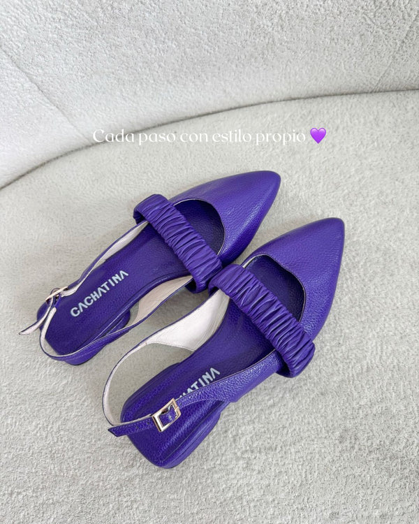BALETA MARSELLA - CUERO ELA ORQUIDEA IMPERIAL - CALZADO CACHATINA