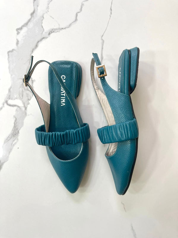 BALETA MARSELLA - CUERO ELA VERDE OCEANO - CALZADO CACHATINA