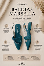 BALETA MARSELLA STORE - CUERO ELA VERDE OCEANO - CALZADO CACHATINA