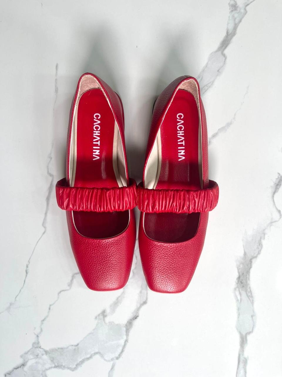 BALETA PARIS - CONFECCION ROJO - CALZADO CACHATINA