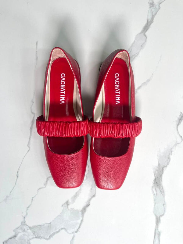BALETA PARIS - CONFECCION ROJO - CALZADO CACHATINA