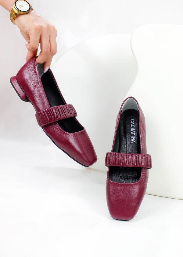 BALETA PARIS STORE - CONFECCION BORGOÑA - CALZADO CACHATINA