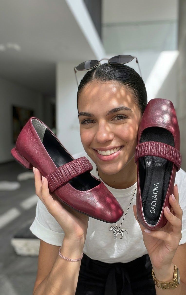 BALETA PARIS STORE - CONFECCION BORGOÑA - CALZADO CACHATINA
