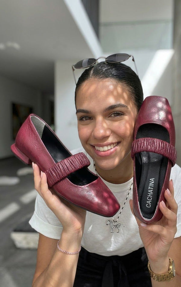 BALETA PARIS STORE - CONFECCION BORGOÑA - CALZADO CACHATINA