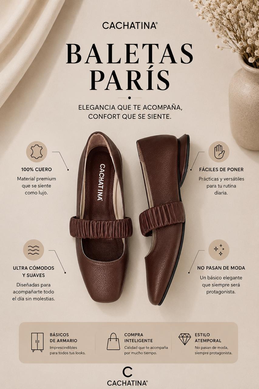 BALETA PARIS STORE - BAMBIE CHOCOLATE AVELLANA - CALZADO CACHATINA