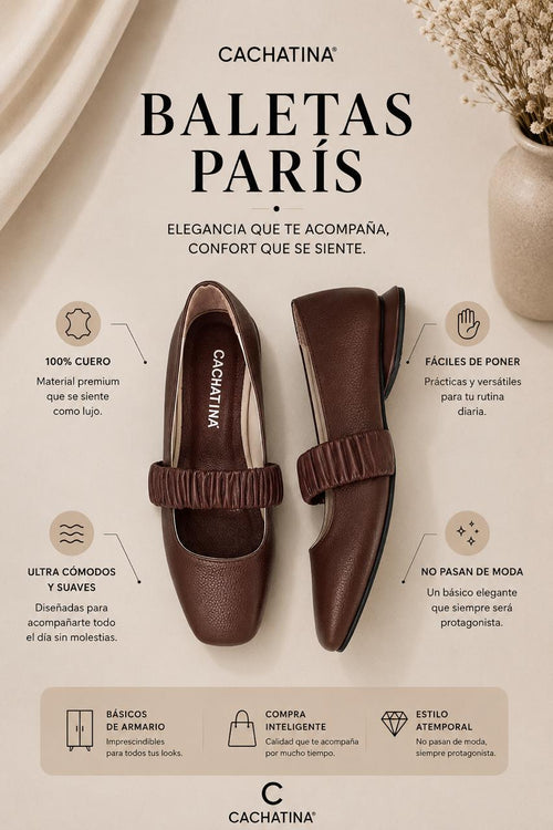 BALETA PARIS STORE - BAMBIE CHOCOLATE AVELLANA - CALZADO CACHATINA