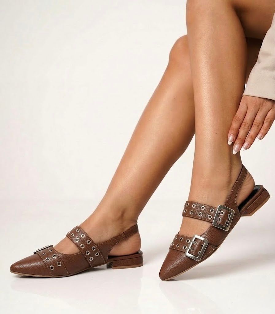 BALETA YUNA - CUERO CHOCOLATE - CALZADO CACHATINA