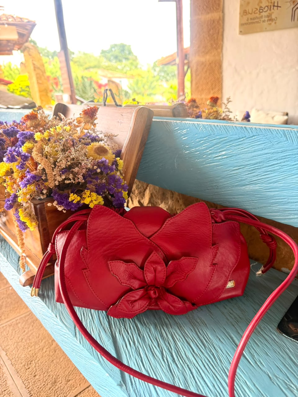 BOLSO CACHATINA - CAMILLE BAG - CONFECCION ROJO NUEVO