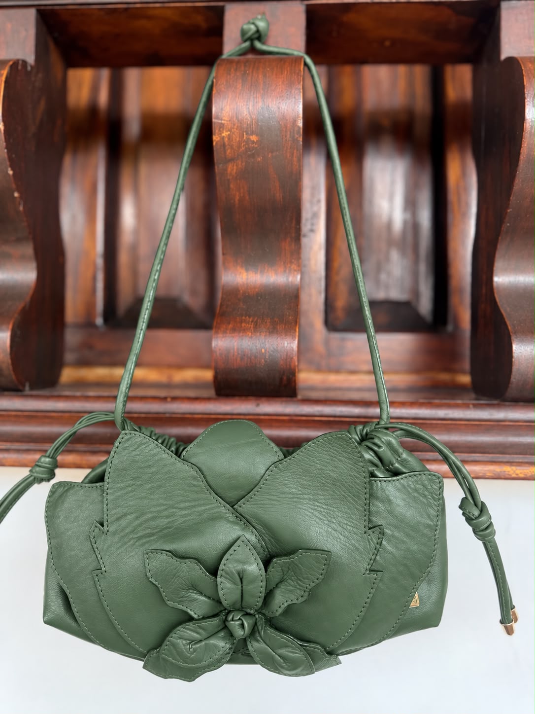 BOLSO CACHATINA - CAMILLE BAG - CONFECCION VERDE MILITAR