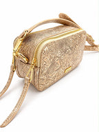BOLSO CACHATINA - CELESTA BAG - CUERO DEJAVU DORADO