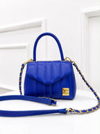 BOLSO CACHATINA - CITY BAG - CUERO AZUL PRINCESA
