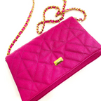 BOLSO CACHATINA - KLOE BAG - CUERO FUCSIA
