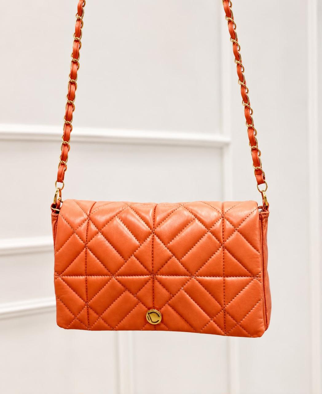 BOLSO CACHATINA - KLOE BAG - CUERO PERA