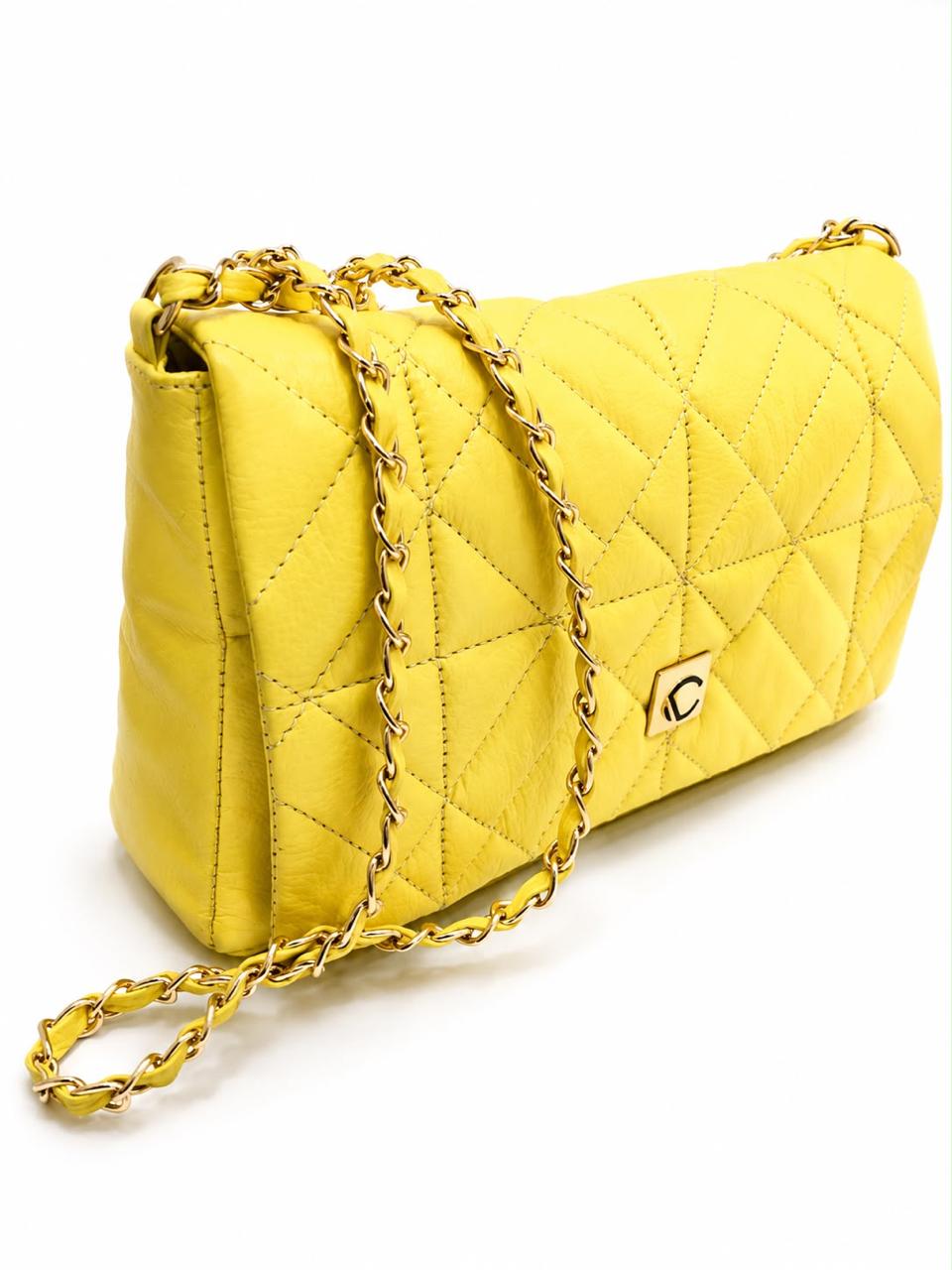 BOLSO CACHATINA - KLOE BAG - CUERO AMARILLO