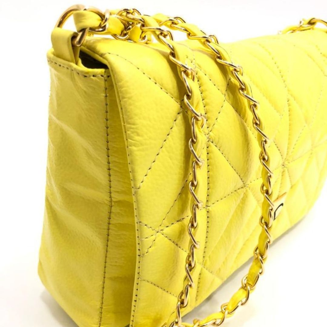 BOLSO CACHATINA - KLOE BAG - CUERO AMARILLO