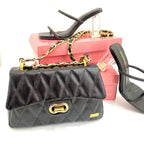 BOLSO CACHATINA - RIVER BAG - CUERO NEGRO