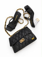 BOLSO CACHATINA - RIVER BAG - CUERO NEGRO