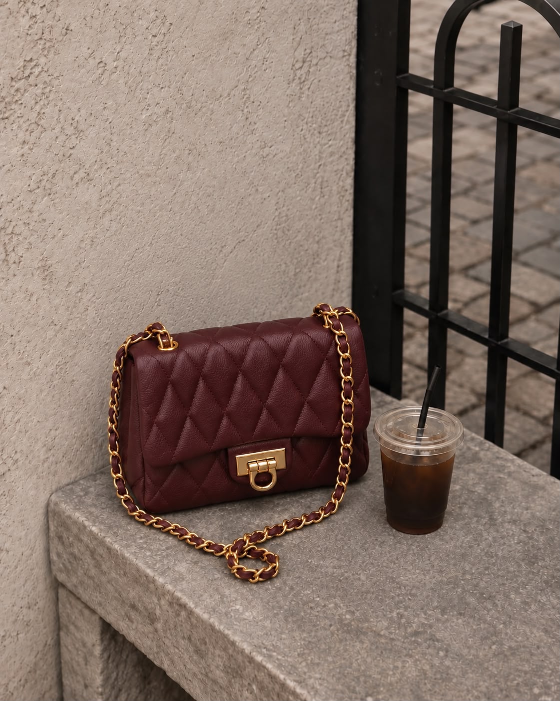 BOLSO CACHATINA - RIVER BAG - BAMBIE BORGOÑA