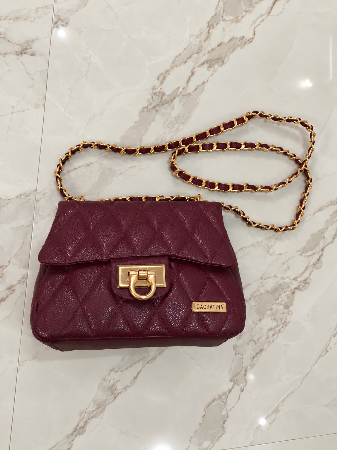 BOLSO CACHATINA - RIVER BAG - BAMBIE BORGOÑA