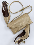 BOLSO CACHATINA - SOBRE FIESTA - CUERO DORADO VIDF 434