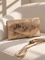 BOLSO CACHATINA - SOBRE FIESTA - CUERO DORADO VIDF 434